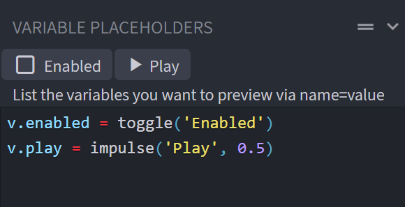 Defining UI Inputs